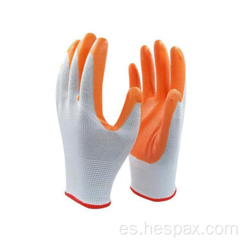 Hespax Wear Wear Oil Resistente a los guantes de seguridad de nitrilo